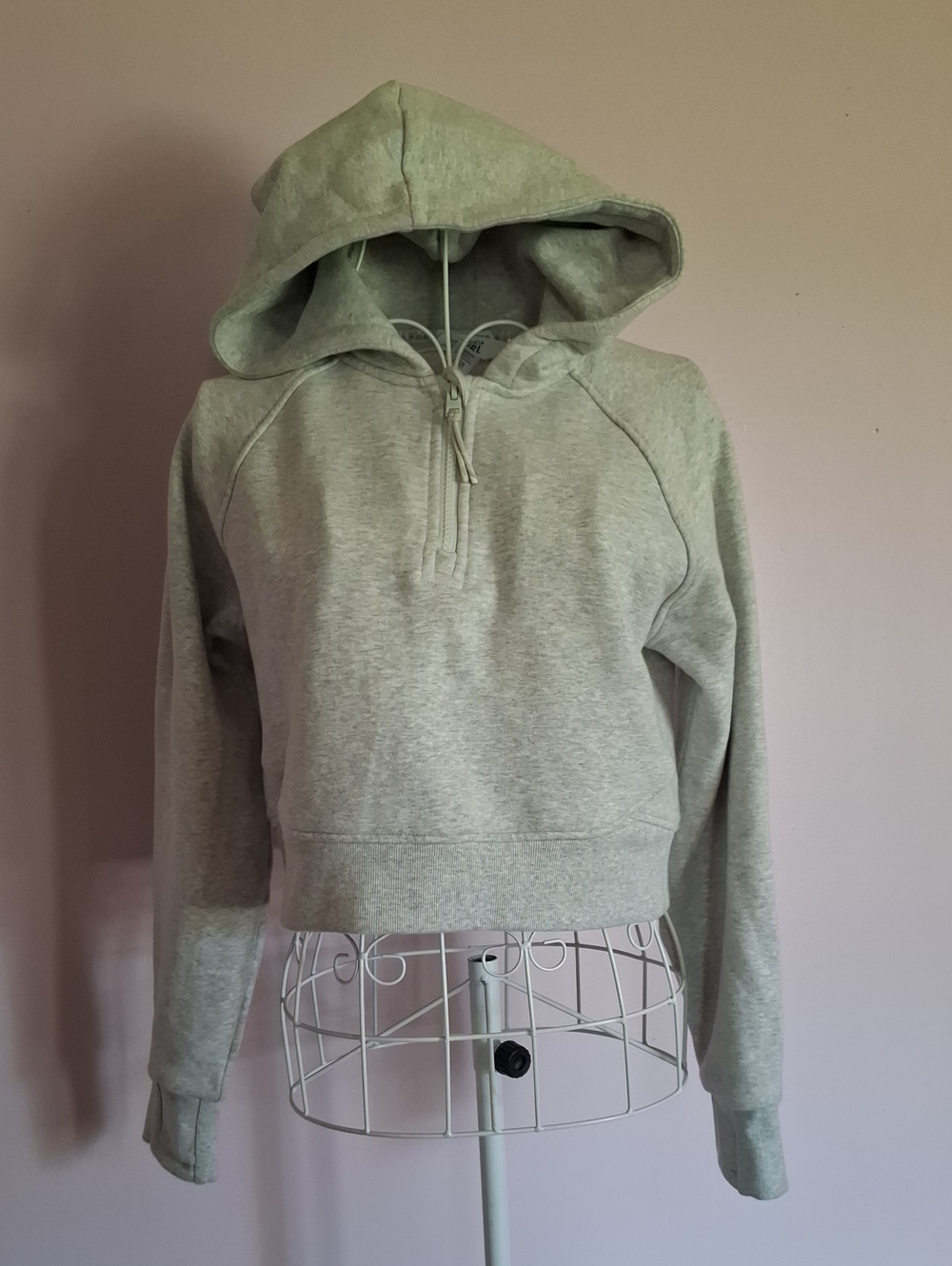 Athleta Heather Gray Half-Zip Hoodie